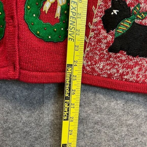 BOBBIE BROOKS Women’s 18W/20W Red Vest Scottie Dog Ugly Christmas Sweater - Picture 8 of 16